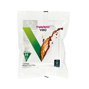 HARIO V60-01 Filters (100-Pack) - 1 Unit / Brown