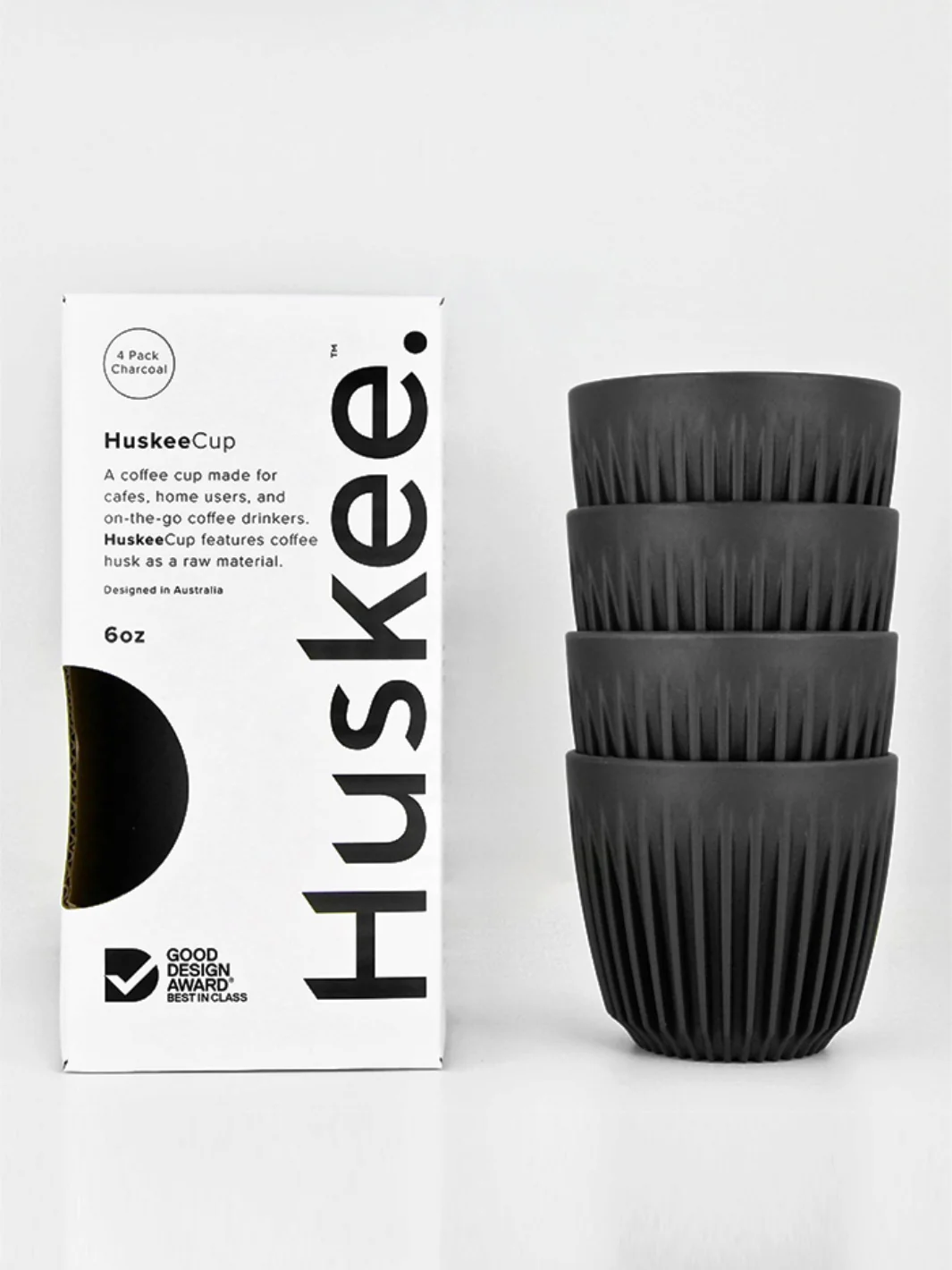 HUSKEE Original Cup (177ml/6oz) - Charcoal / 4-Pack - Image 5
