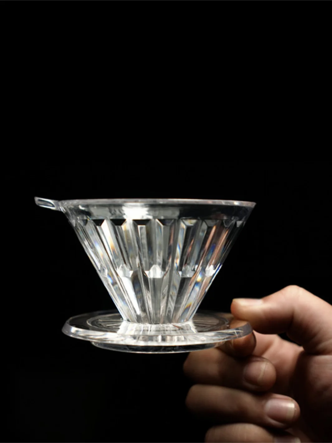 TIMEMORE Crystal Eye Dripper (Plastic) - Transparent Black / 02 (2-4 cups) - Image 9