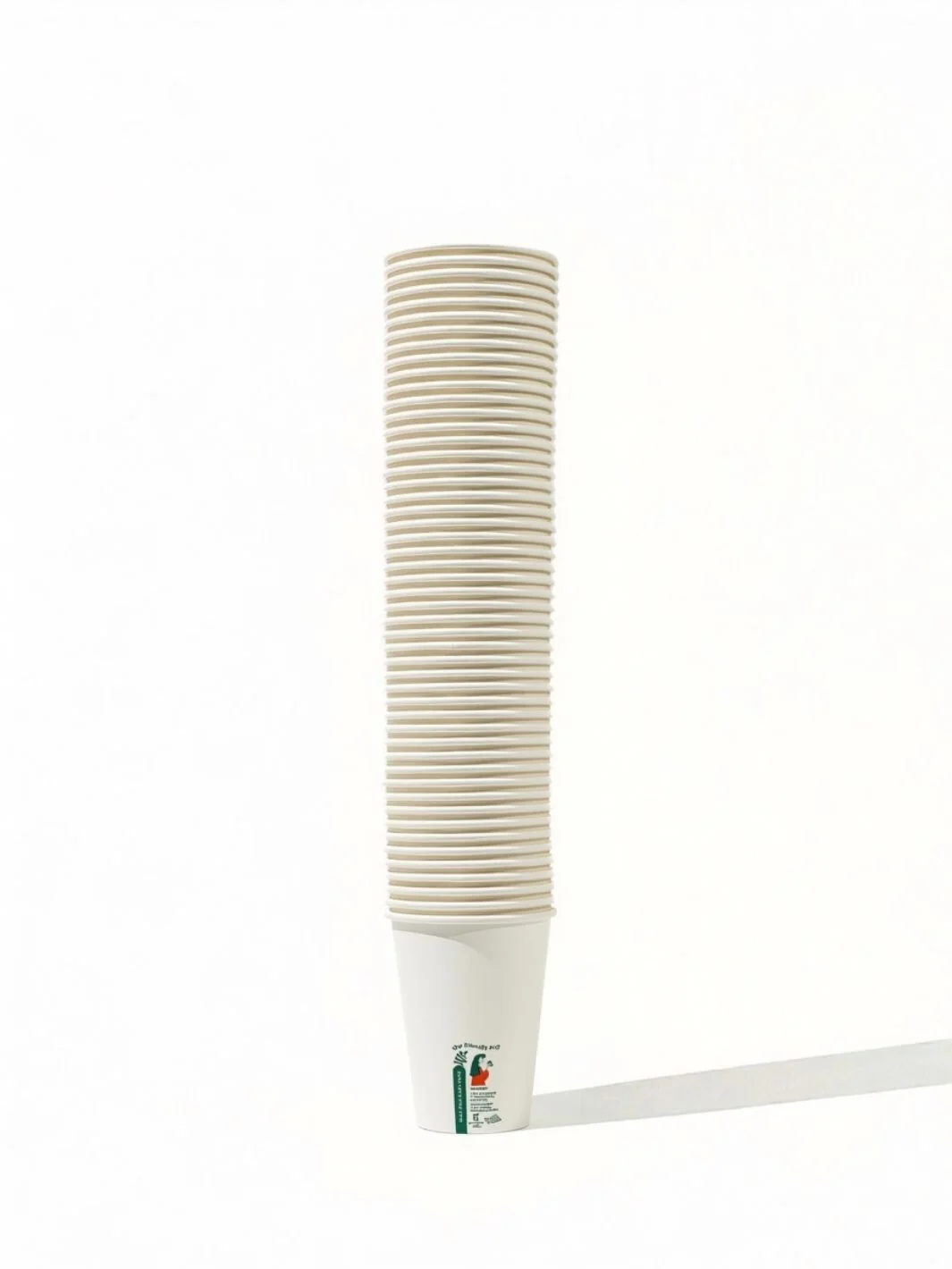 LITTLE GREEN PANDA Home Compostable Paper Cup (1000-Pack) (White) - 12oz/355ml - Image 10