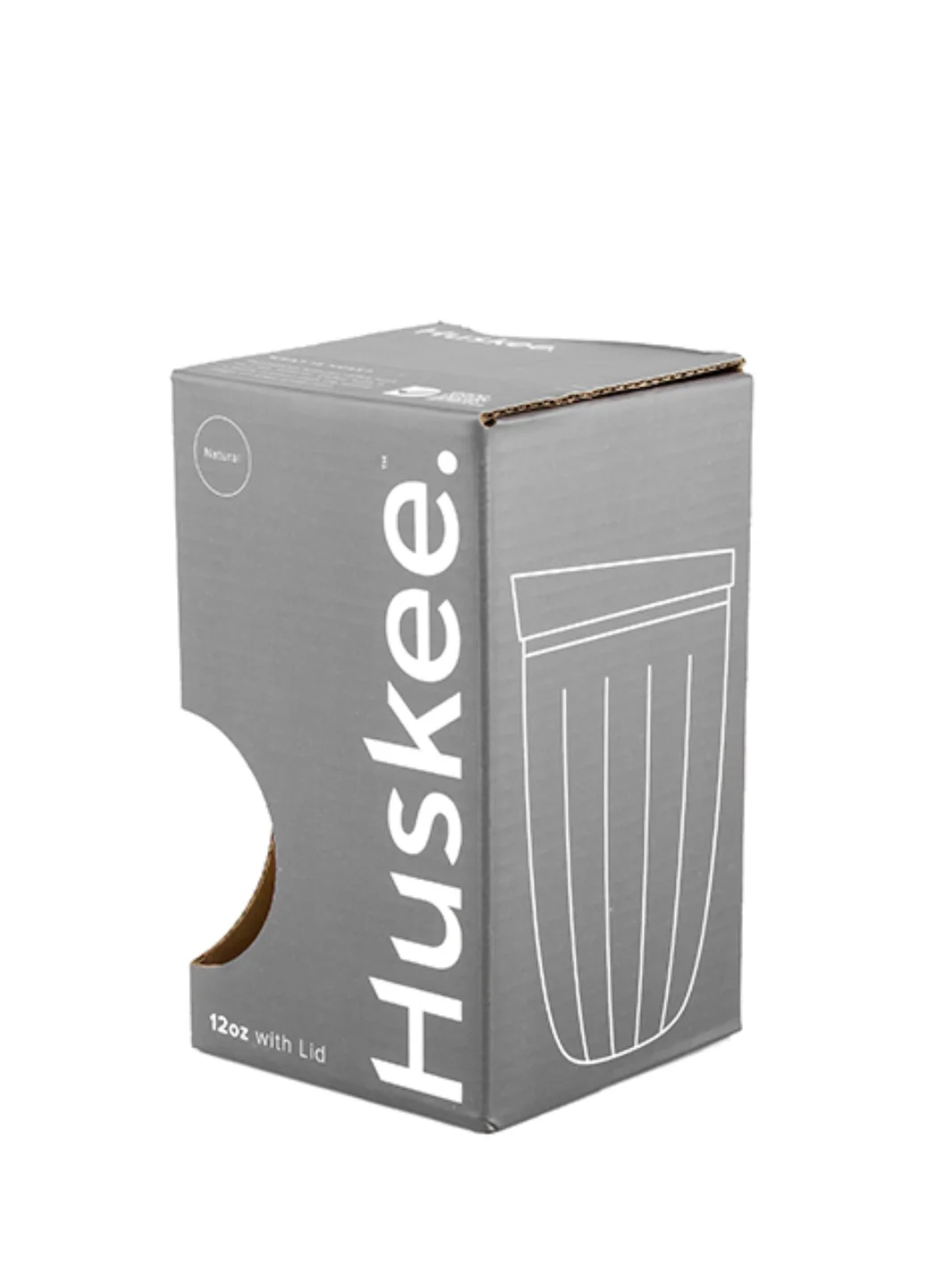HUSKEE Original Cup + Lid (355ml/12oz) - Natural - Image 8