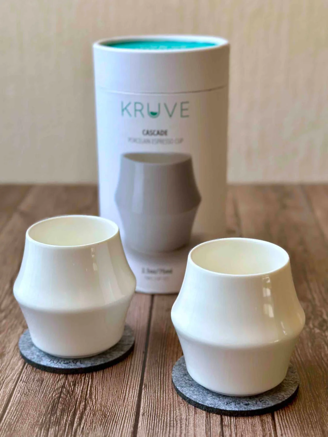 KRUVE CASCADE Porcelain Espresso Glasses (2-Pack) - Image 6