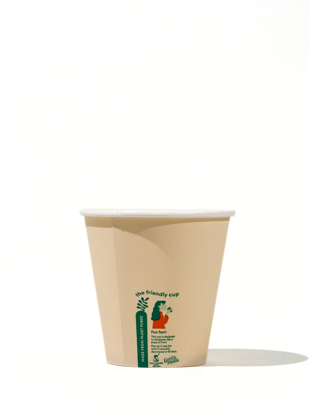 LITTLE GREEN PANDA Home Compostable Paper Cup (1000-Pack) (Brown) - 8oz/236ml