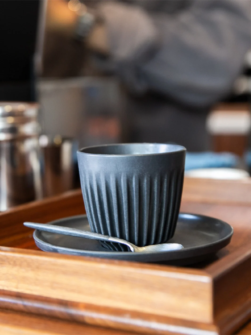 HUSKEE Original Espresso Saucer (88ml/3oz) - Charcoal / 4-Pack - Image 3