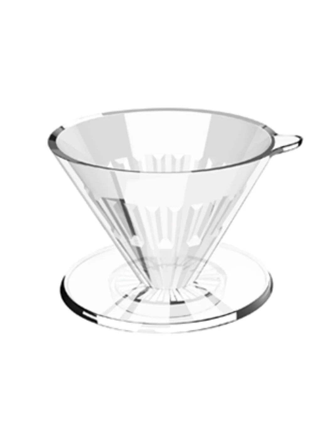 TIMEMORE Crystal Eye Dripper (Plastic) - Transparent Black / 02 (2-4 cups) - Image 2