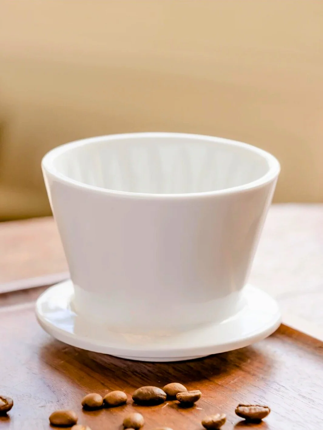 TIMEMORE Crystal Eye B75 Dripper (Ceramic) (White) Brewer - Image 3