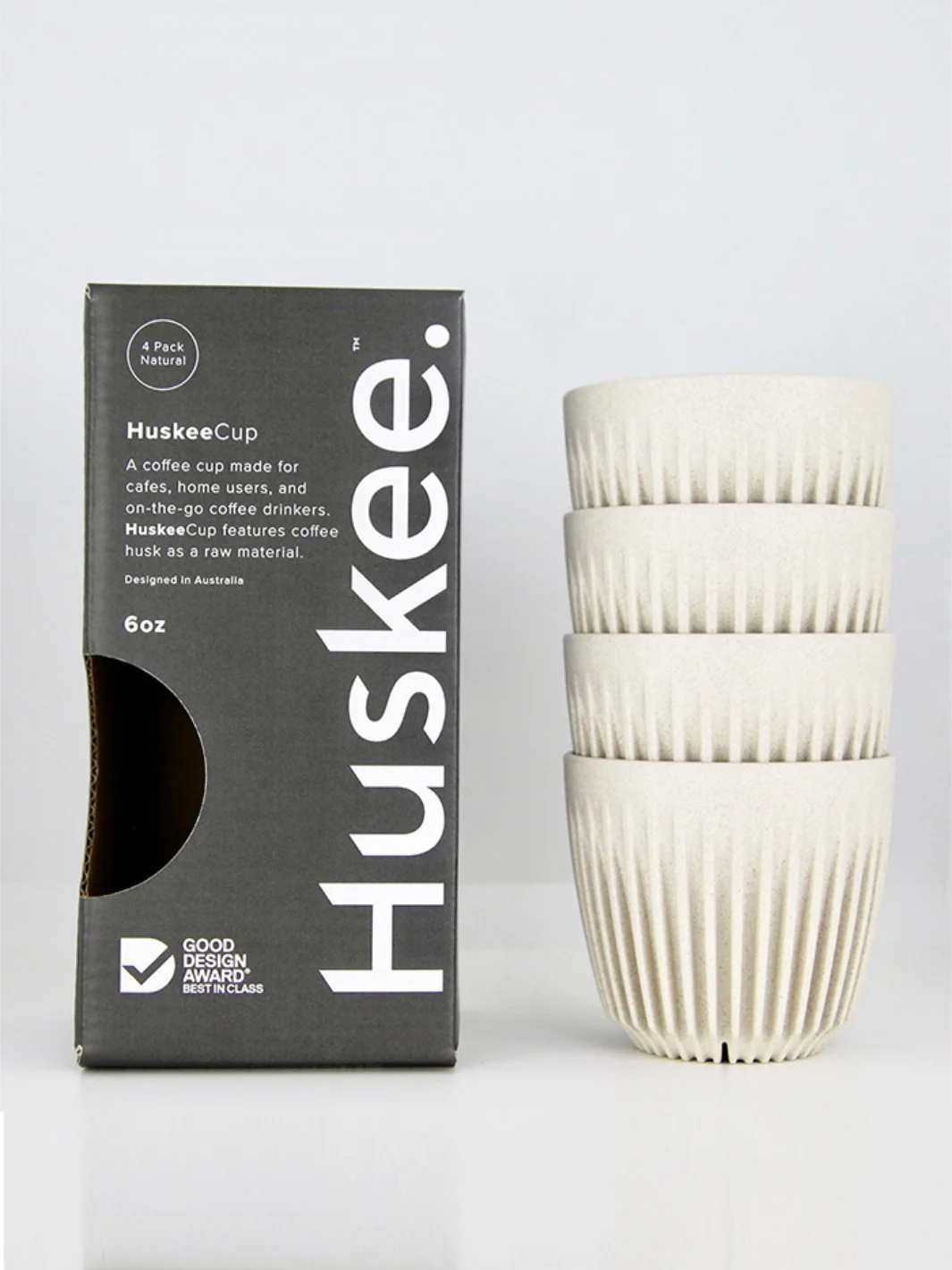 HUSKEE Original Cup (177ml/6oz) - Charcoal / 4-Pack - Image 6