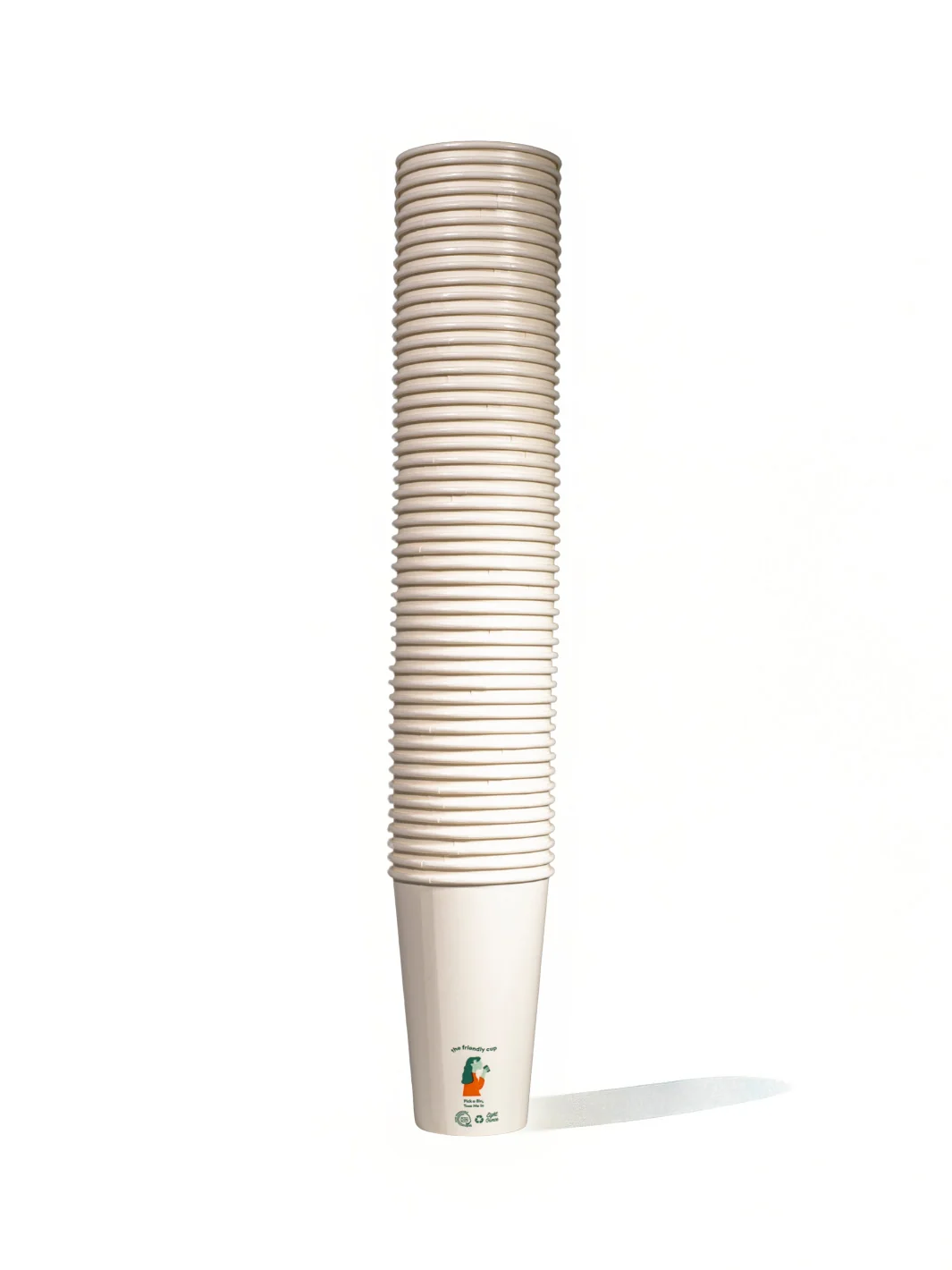 LITTLE GREEN PANDA Home Compostable Cold Cup (1000-Pack) (White) - 16oz/473ml - Image 2